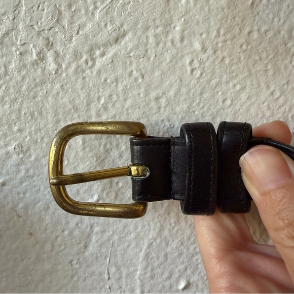 Vintage Coach black leather belt Size 36